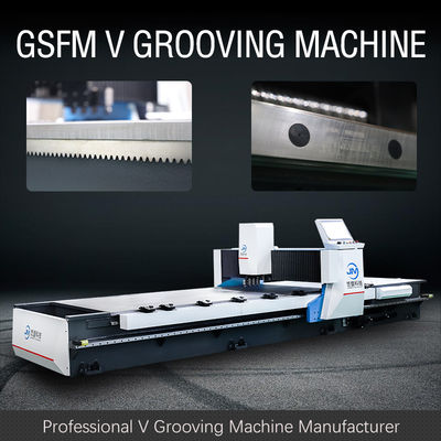 Vollautomatische vier mit Seiten versehene v-Groover-Maschine automatisierte Lösung für Tür-Industrie